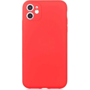 Case 4U Apple iPhone 11 Kılıf Kamera Korumalı Içi Kadife Logosuz Mara Lansman Silinebilir Kılıf Kırmızı