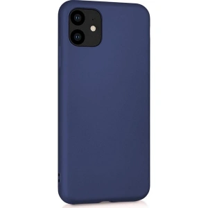 Case 4U Apple iPhone 11 Kılıf Klasik Mat Renkli Yumuşak Premier Silikon Lacivert