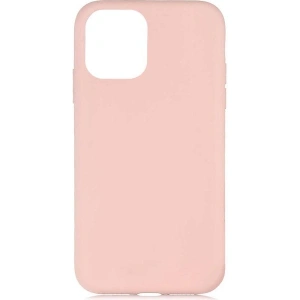 Case 4U Apple iPhone 11 Pro Max Kılıf Içi Kadife Logosuz LSR Lansman Silinebilir Arka Kapak Açık Pembe