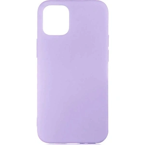 Case 4U Apple iPhone 12 Kılıf Içi Kadife Logosuz LSR Lansman Silinebilir Arka Kapak Açık Mor
