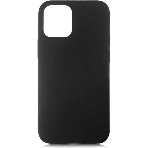 Case 4U Apple iPhone 12 Kılıf Içi Kadife Logosuz LSR Lansman Silinebilir Arka Kapak Siyah