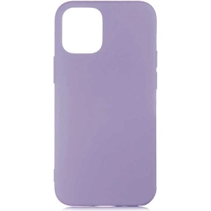Case 4U Apple iPhone 12 Pro Kılıf Içi Kadife Logosuz LSR Lansman Silinebilir Arka Kapak Mor