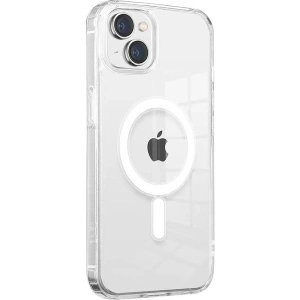 Case 4U Apple iPhone 13 Mini Kılıf Magsafe Şarj Özellikli Sert PC Embos Kapak Şeffaf