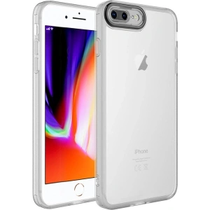 Case 4U Apple iPhone 7 Plus / 8 Plus Kılıf Kamera Korumalı Parlak Tasarımlı Renkli Darbe Emici Transparan Post Kapak Şeffaf