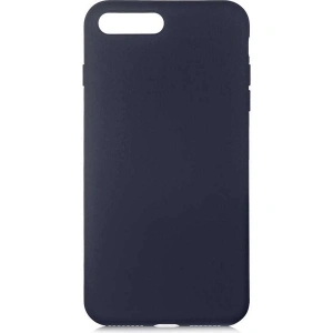 Case 4U Apple iPhone 8 Plus / 7 Plus Kılıf Içi Kadife Logosuz LSR Lansman Silinebilir Arka Kapak Lacivert