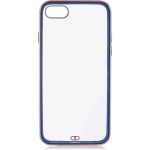 Case 4U Apple iPhone SE 2022 / SE 2020 / iPhone 7 / iPhone 8 Kılıf Kamera Korumalı Pastel Renk Voit Clear Kapak Lacivert