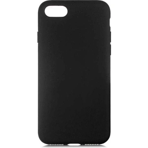 Case 4U Apple iPhone Se 2022 / Se 2020 / iPhone 8 / 7 Kılıf Içi Kadife Logosuz LSR Lansman Silinebilir Arka Kapak Siyah