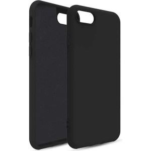 Case 4U Apple iPhone SE 2022 / SE 2020 / iPhone 8 / iPhone 7 Kılıf Mat Yüzey Içi Kadife Oley Arka Kapak Siyah