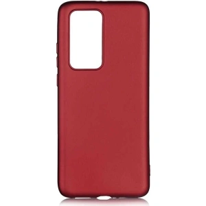Case 4U Huawei P40 Pro Kılıf Klasik Mat Renkli Yumuşak Premier Silikon Mürdüm