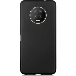 Case 4U Infinix Note 7 Kılıf Klasik Mat Silikon Lüks Arka Kapak Premier Siyah