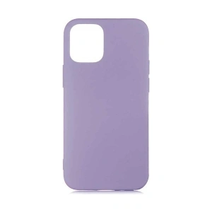 Case 4u iPhone 14 Plus Kılıf Içi Kadife Logosuz LSR Lansman Silinebilir Arka Kapak Koyu Mor