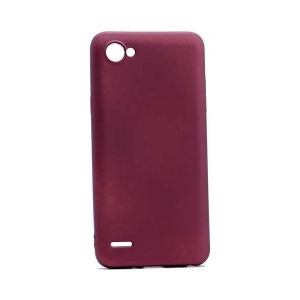 Case 4U LG Q6 Kılıf Klasik Mat Renkli Yumuşak Premier Silikon Mürdüm