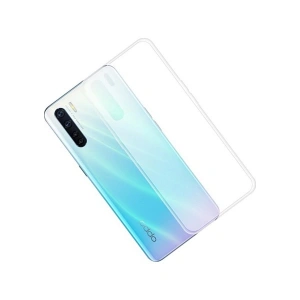 Case 4U Oppo A91 Kılıf Süper Silikon Arka Kapak Şeffaf