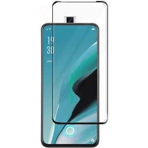 Case 4U Oppo Reno 2z Ekran Koruyucu Kırılmaz Tam Ekran Sert Temperli Davin 5D Cam Siyah