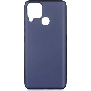 Case 4U Realme C15 Kılıf Klasik Mat Renkli Yumuşak Premier Silikon Lacivert