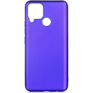Case 4U Realme C15 Kılıf Klasik Mat Renkli Yumuşak Premier Silikon Mavi