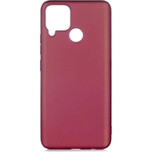 Case 4U Realme C15 Kılıf Klasik Mat Renkli Yumuşak Premier Silikon Mürdüm