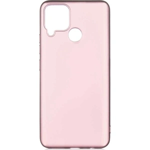 Case 4U Realme C15 Kılıf Klasik Mat Renkli Yumuşak Premier Silikon Rose Gold