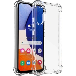 Case 4U Samsung Galaxy A24 Kılıf Köşe Korumalı Darbe Emici Anti Shock Arka Kapak Şeffaf