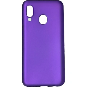 Case 4U Samsung Galaxy A40 Uyumlu Kılıf Klasik Mat Renkli Yumuşak Premier Silikon Mor
