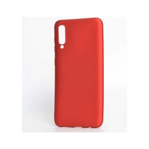 Case 4U Samsung Galaxy A50 Kılıf Klasik Mat Renkli Yumuşak Premier Silikon Kırmızı