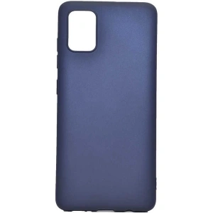 Case 4U Samsung Galaxy A71 Kılıf Klasik Mat Renkli Yumuşak Premier Silikon Lacivert