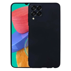 Case 4U Samsung Galaxy M33 Uyumlu Kılıf Klasik Mat Renkli Yumuşak Premier Silikon Siyah