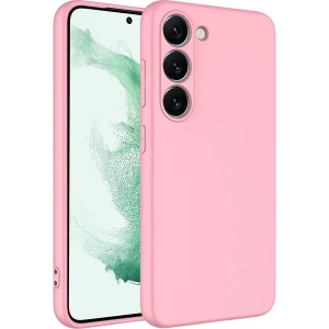 Case 4U Samsung Galaxy S23 Plus Kılıf Kamera Korumalı Içi Kadife Logosuz Mara Lansman Silinebilir Kılıf Pembe