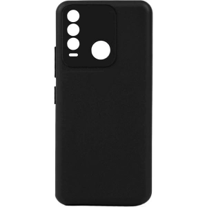 Case 4U Tecno Spark 8t Kılıf Kamera Korumalı Mat Renkli Yumuşak Kalın Sağlam Silikon Biye Siyah