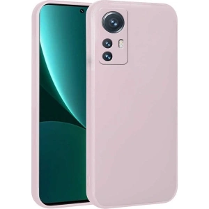 Case 4U Xiaomi Mi 12 Lite Kılıf Klasik Mat Renkli Yumuşak Premier Silikon Rose Gold