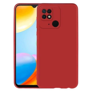 Case 4U Xiaomi Poco C40 Kılıf Klasik Mat Renkli Yumuşak Premier Silikon Kırmızı