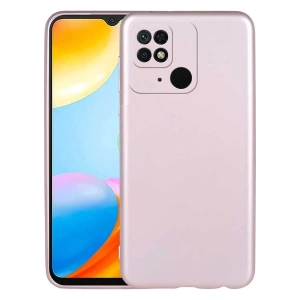 Case 4U Xiaomi Poco C40 Kılıf Klasik Mat Renkli Yumuşak Premier Silikon Rose Gold