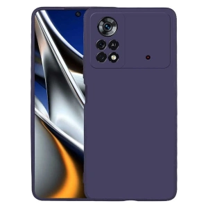 Case 4U Xiaomi Poco X4 Pro 5G Kılıf Klasik Mat Renkli Yumuşak Premier Silikon Lacivert