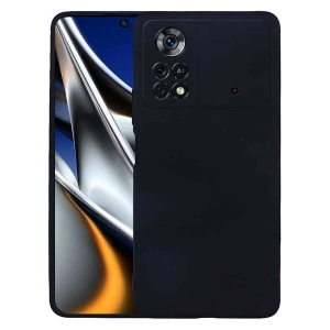 Case 4U Xiaomi Poco X4 Pro 5G Kılıf Klasik Mat Renkli Yumuşak Premier Silikon Siyah