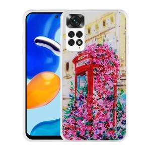 Case 4U Xiaomi Redmi Note 11 / 11s Kılıf Simli Desenli Kamera Korumalı Parlak Popy Kapak Kulübe Renkli