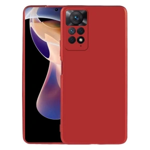 Case 4U Xiaomi Redmi Note 11 Pro 5G Kılıf Klasik Mat Renkli Yumuşak Premier Silikon Kırmızı