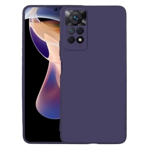 Case 4U Xiaomi Redmi Note 11 Pro 5G Kılıf Klasik Mat Renkli Yumuşak Premier Silikon Lacivert