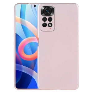 Case 4U Xiaomi Redmi Note 11s / Redmi Note 11 Kılıf Klasik Mat Renkli Yumuşak Premier Silikon Rose Gold