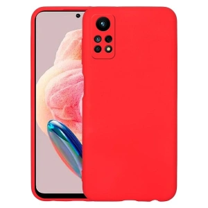 Case 4U Xiaomi Redmi Note 12 Pro 4g Kılıf Kamera Korumalı Içi Kadife Logosuz Mara Lansman Silinebilir Kılıf Kırmızı