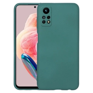 Case 4U Xiaomi Redmi Note 12 Pro 4g Kılıf Kamera Korumalı Içi Kadife Logosuz Mara Lansman Silinebilir Kılıf Koyu Yeşil