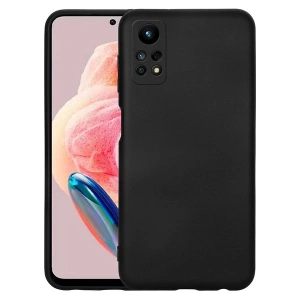 Case 4U Xiaomi Redmi Note 12 Pro 4g Kılıf Kamera Korumalı Içi Kadife Logosuz Mara Lansman Silinebilir Kılıf Siyah