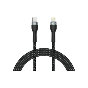 Case 4U Zore Shira Serisi Type-C to Lightning Kablo 2 Metre Siyah