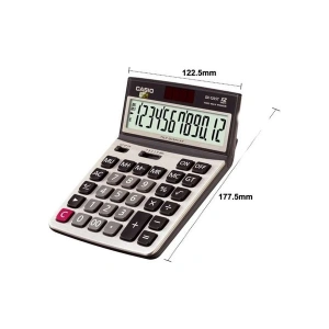Casio Dx-120st 12 Hane Oynar Başlı Metal Ön Yüz Masaüstü Hesap Makinesi