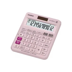 Casio MJ-120D Plus Pembe İşlem Kontrollü 12 Hane Masa Üstü Hesap Makinesi