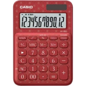 Casio Ms-20Uc-Jrd 12 Hane Kırmızı Desenli Masa Üstü Hesap Makinesi