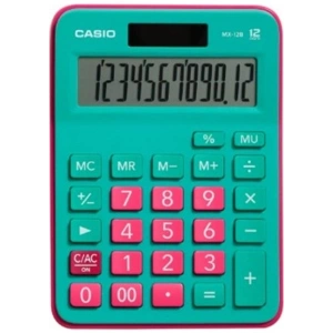 Casio MX-12B-GNRD Yeşil+Pembe 12 Hane Masa Üstü Hesap Makinesi