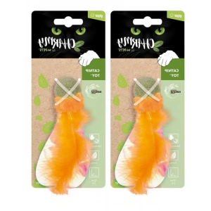 Catnipli Kedi Oyuncağı - Turuncu Renk - 2li Paket