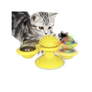 Catnipli ve Led Işıklı Vantuzlu Kedi Oyuncağı