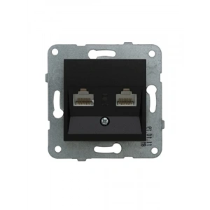 Çerçevesiz Siyah Data Mekanizma - Cat6 ve Cat3 Uyumlu