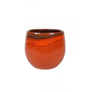 Charlotte Turuncu Seramik Saksı - 23 x 20 cm